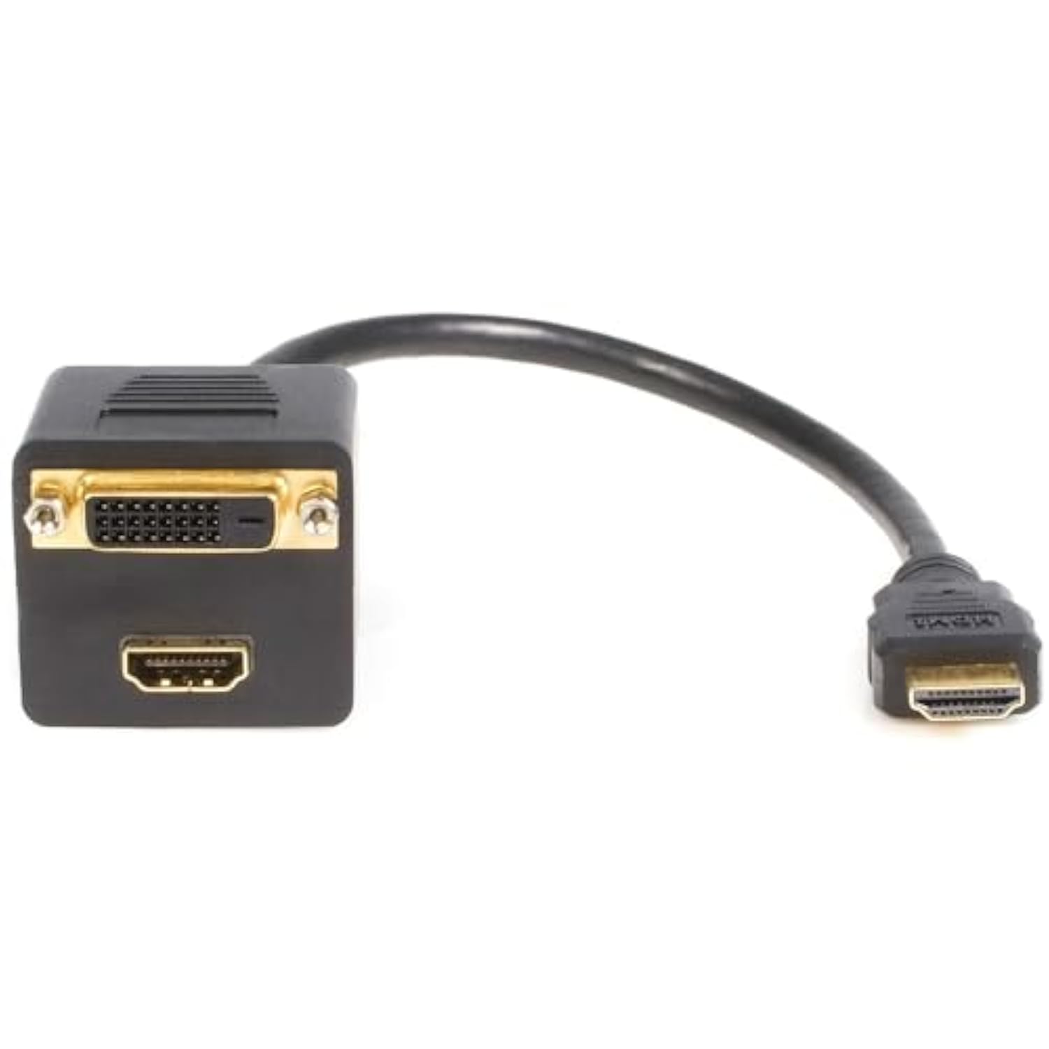 StarTech.com 1 ft. (0.3 m) HDMI Splitter Cable - 2 Port - HDMI to HDMI and DVI
