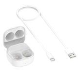 Charging Case Compatible For Samsung Galaxy Buds Fan Edition(Fe) Sm-R400, Charger Cradle Station Box With Type-C Usb Cable For Samsung Galaxy Buds Fe Earbuds (White)