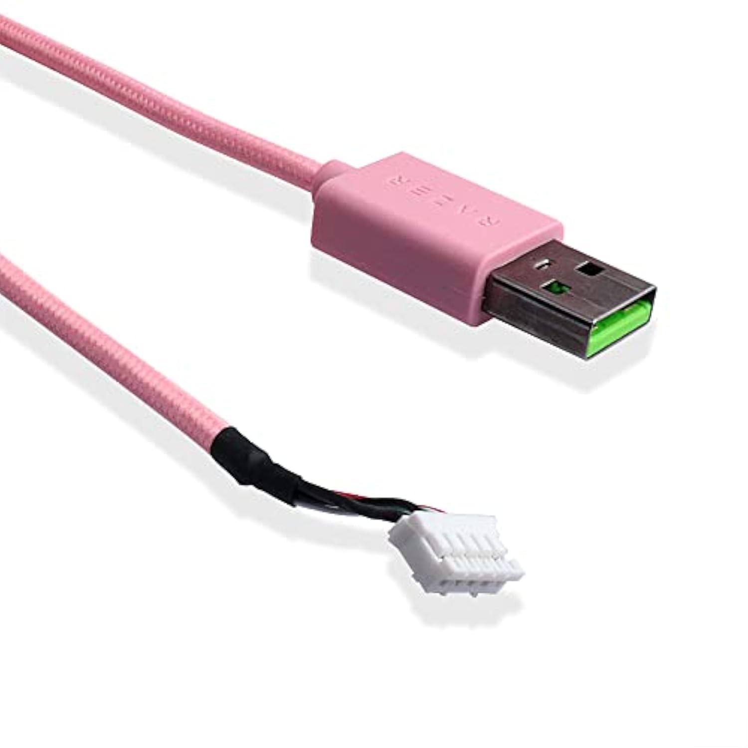 New Usb Wire Data Line/Audio Cable Replacement For Razer Kraken Kitty Edition/Ultimate Edition Headphone (Pink)