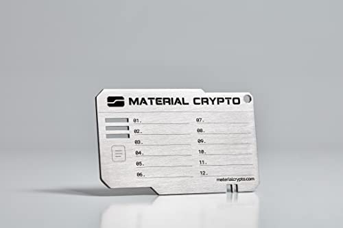 Material Crypto Diy - Crypto Seed Storage | Indestructible Steel Cryptocurrency Wallet | Compatible With Seed Phrase, Ledger, Trezor, Bitcoin, Ethereum, Keystone