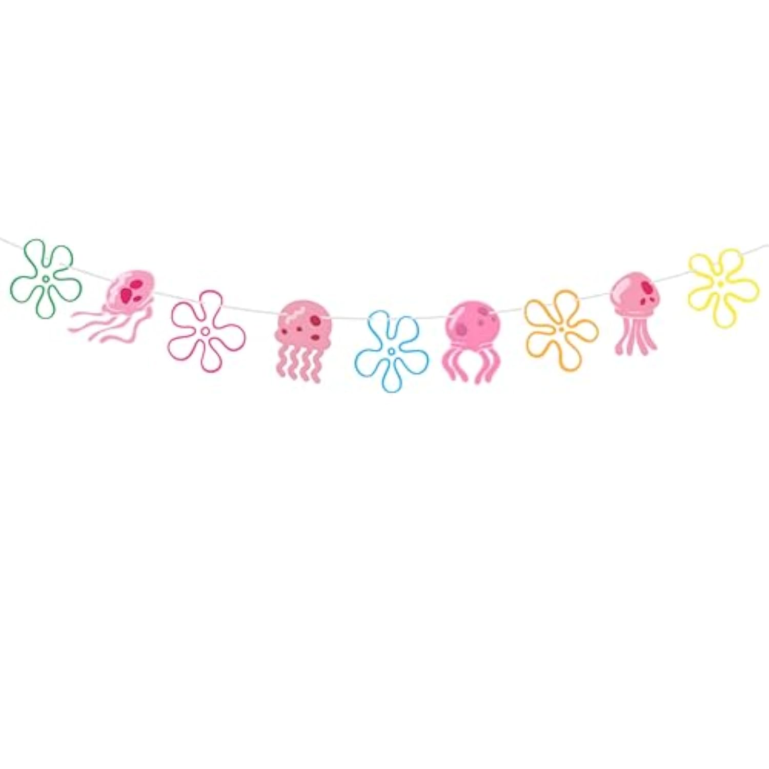 Jellyfish Flowers Party Banner Under The Sea Bottom Theme Party Decorations For Wedding Bridal Baby Shower Birthday Party Supplies