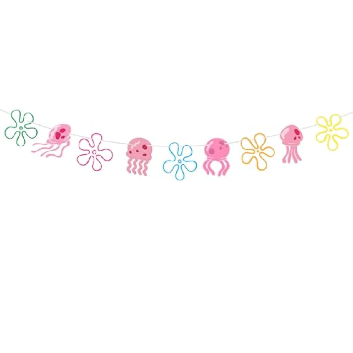 Jellyfish Flowers Party Banner Under The Sea Bottom Theme Party Decorations For Wedding Bridal Baby Shower Birthday Party Supplies
