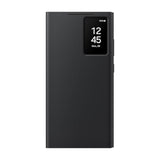 Samsung Galaxy S24 Ultra S-View Wallet Phone Case Protective Cover with Smart Small Screen View Finger Tap Control Slim Design Card Holder Pocket US Version EF-ZS928CBEGUS Black