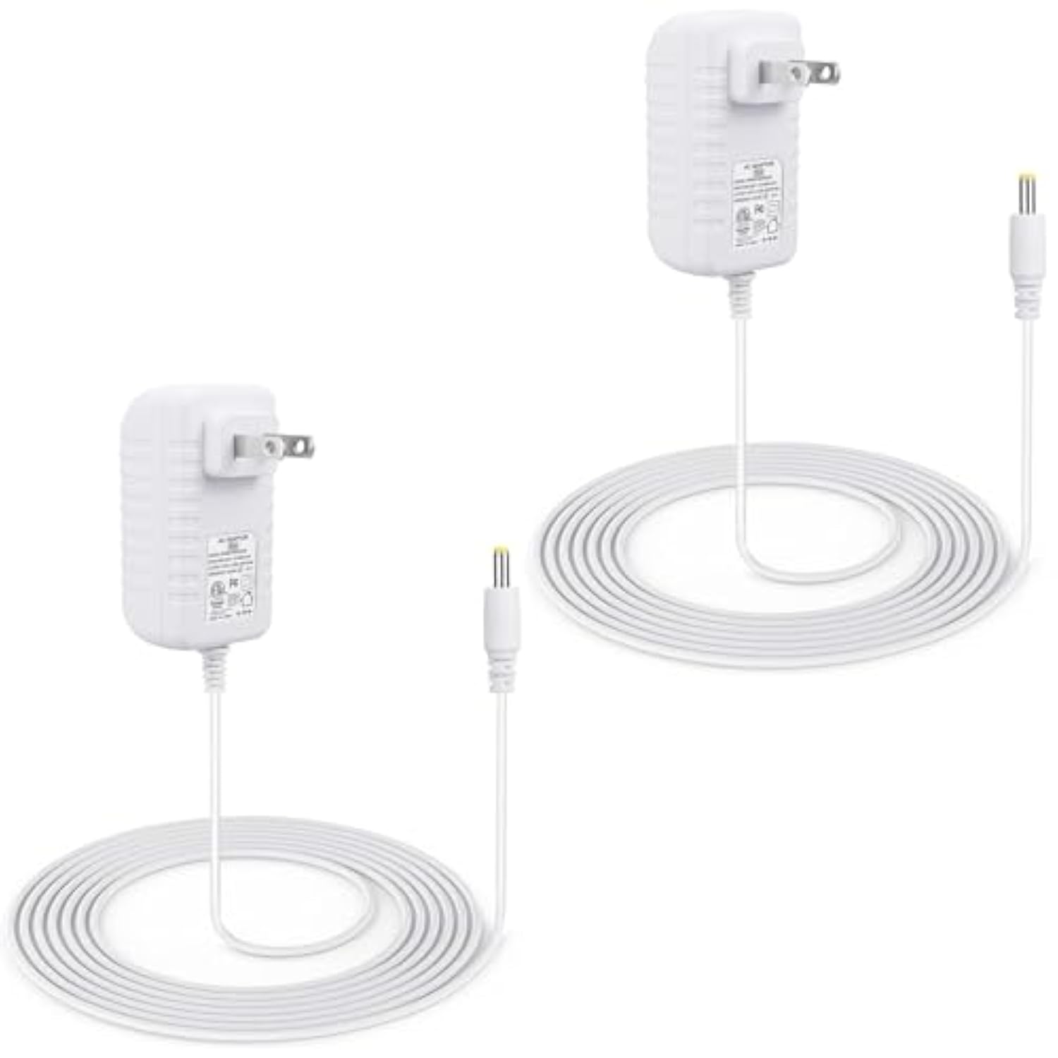 2-Pack 15W Power Cord Adapter Replacement For Alexa Dot 5Th Gen, Dot 4Th Gen, Dot 3Rd Gen, Echo Pop, Dot Kids Edition, Spot Smart Speakers - White Wall Charger Plug Long Cable, 5Ft
