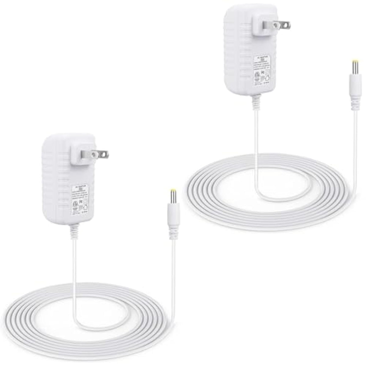 2-Pack 15W Power Cord Adapter Replacement For Alexa Dot 5Th Gen, Dot 4Th Gen, Dot 3Rd Gen, Echo Pop, Dot Kids Edition, Spot Smart Speakers - White Wall Charger Plug Long Cable, 5Ft