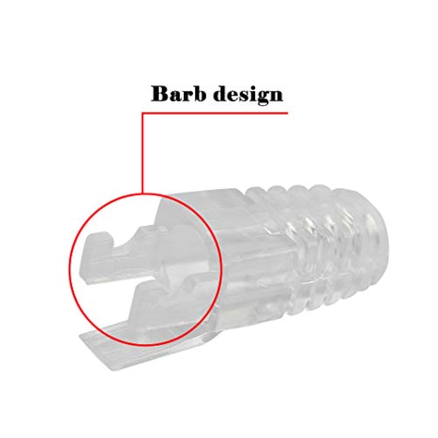 100 Pcs Rj45 Cat6 Strain Relief Boots Connector For Standard Cat6 Cat6A Ethern