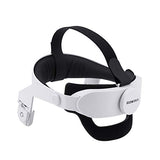 Adjustable Halo Strap For Oculus Quest1/Quest2 Head Strap With A Comfortable Back Big Cushion The Design Balances Weight Reduces Facial Pressure -Virtual Reality Eyewear Accessories (White)