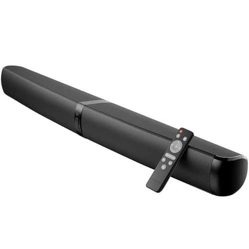 Sound Bar, 90W Soundbar for Smart TV, Bluetooth/ARC/Optical/AUX Connect, Detachable Design with Deep Bass for TV/PC/Gaming/Projector - 2-in-1 Home