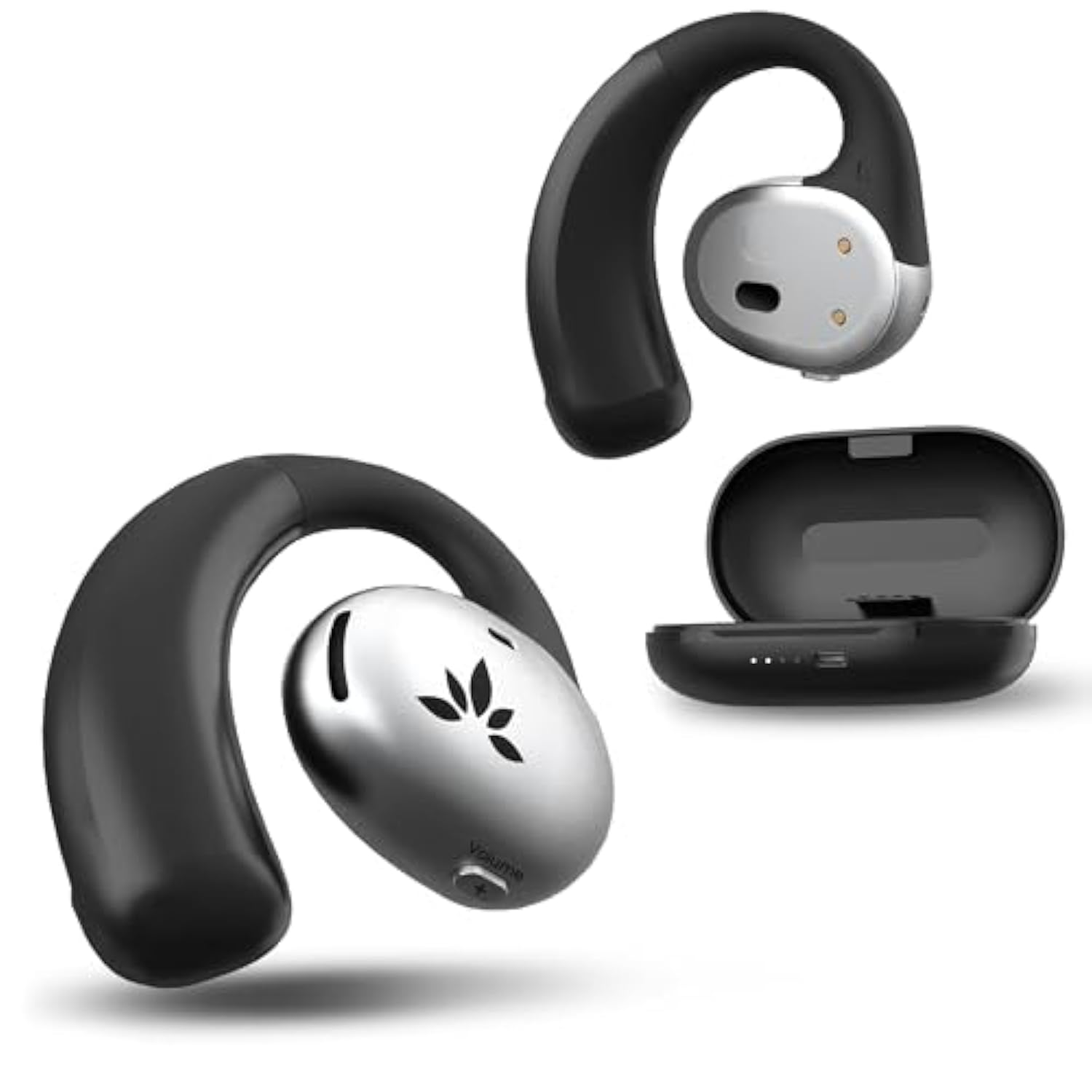 Avantree Pebble - Wireless Open Ear Earbuds with Adjustable Soft Earhook, Blue