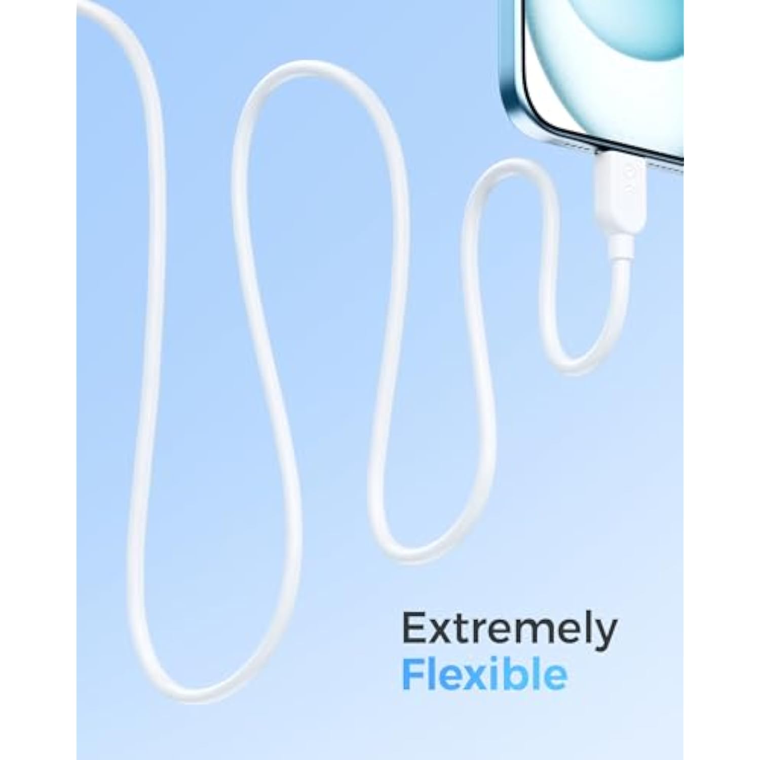 Cable Matters 2-Pack Extreme Flexible 240W USB C Charging Cable - 6ft, Up to [240W Charging, 480Mbps], No Video Support, USB C Charger Cable for MacBook Pro, iPadPro, Dell XPS, Surface Pro, White