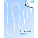 Cable Matters 2-Pack Extreme Flexible 240W USB C Charging Cable - 6ft, Up to [240W Charging, 480Mbps], No Video Support, USB C Charger Cable for MacBook Pro, iPadPro, Dell XPS, Surface Pro, White
