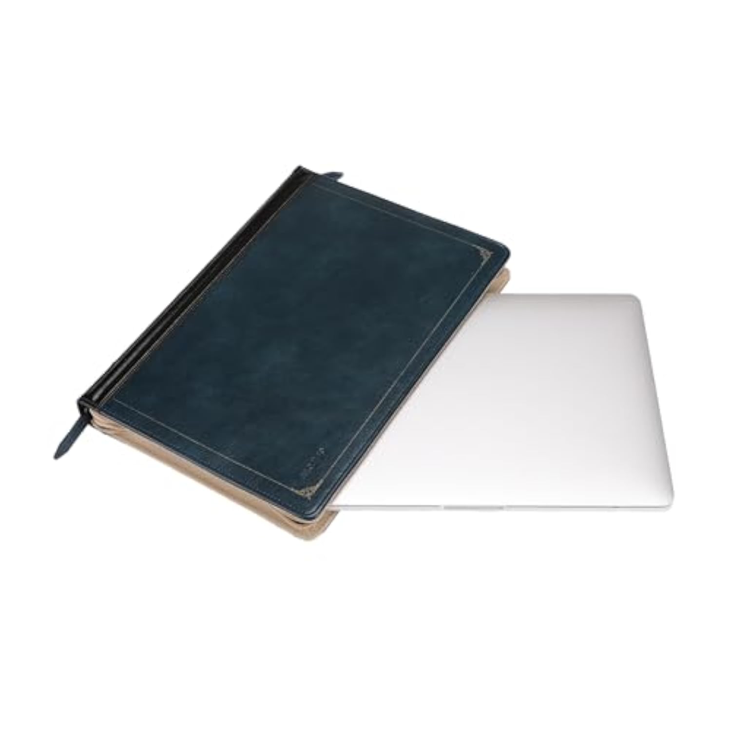 MOSISO Laptop Sleeve Case Compatible with MacBook Air 13 inch M4 A3240 M3 A3113 M2 A2681 M1 A2337 A2179 A1932 2025-2018/Pro 13 inch M2 M1 2025-2016, PU Leather Vintage Portfolio Cover, Peacock Blue