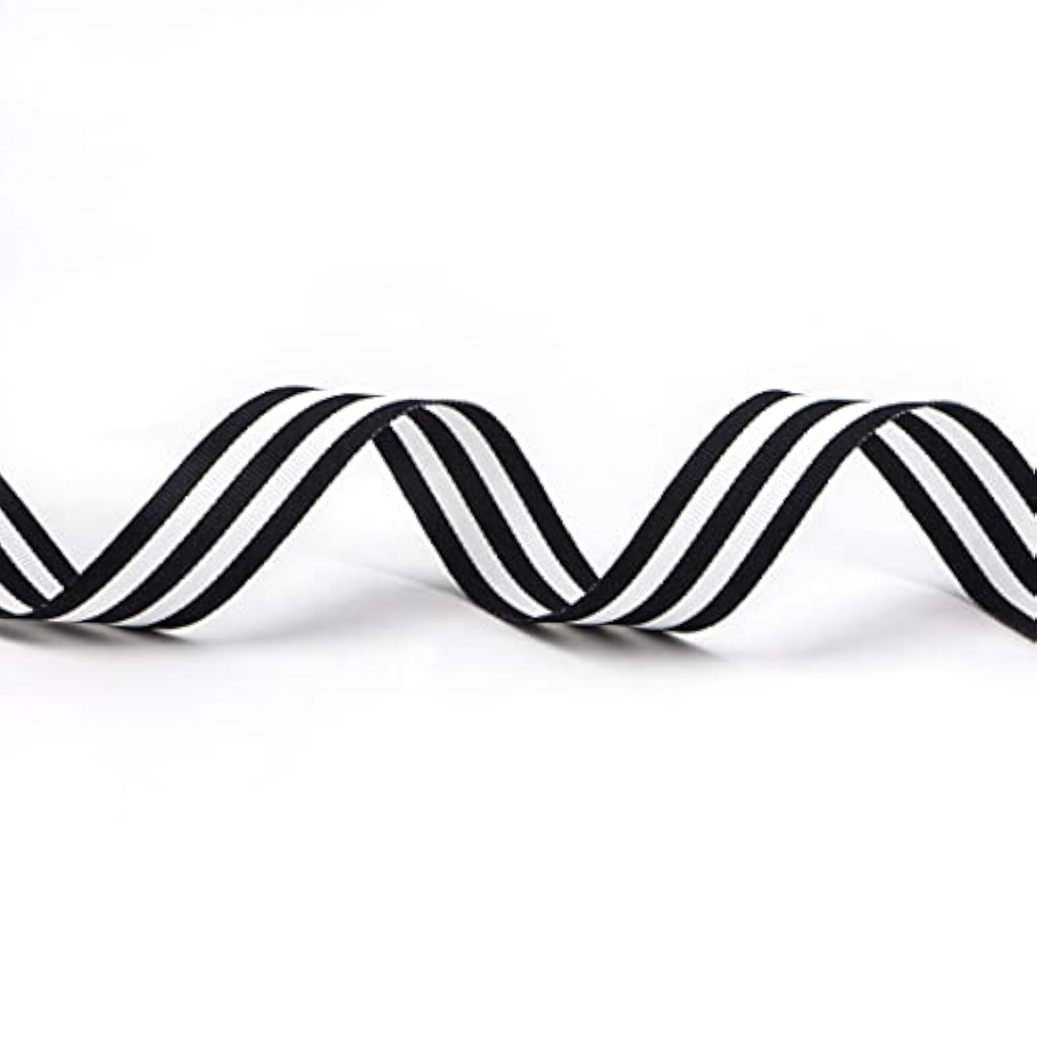 Black And White Striped Grosgrain Ribbon,7/8-Inch X10-Yard,Use For Gif