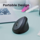 Perixx PERIMICE-819B Bluetooth Portable Vertical Mouse - Wireless 3-in-1 Multi