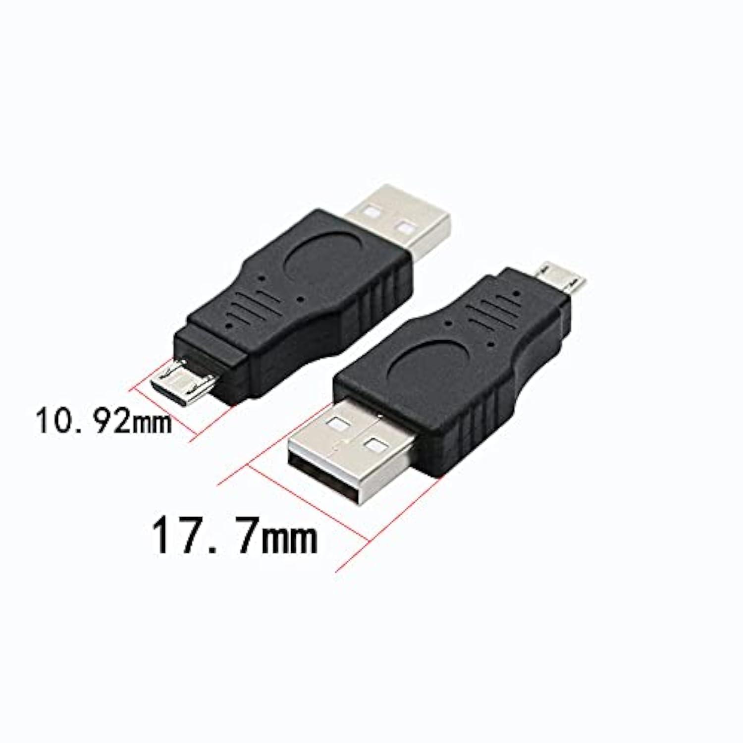 Usb 2.0 Adapter A Male To Micro Male Black (3 Pack) Usb A Male To Micro Male A