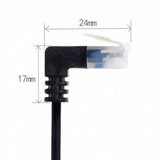 Cablecc Ultra Slim Cat6 Ethernet Cable RJ45 Up Angled to Straight UTP Network