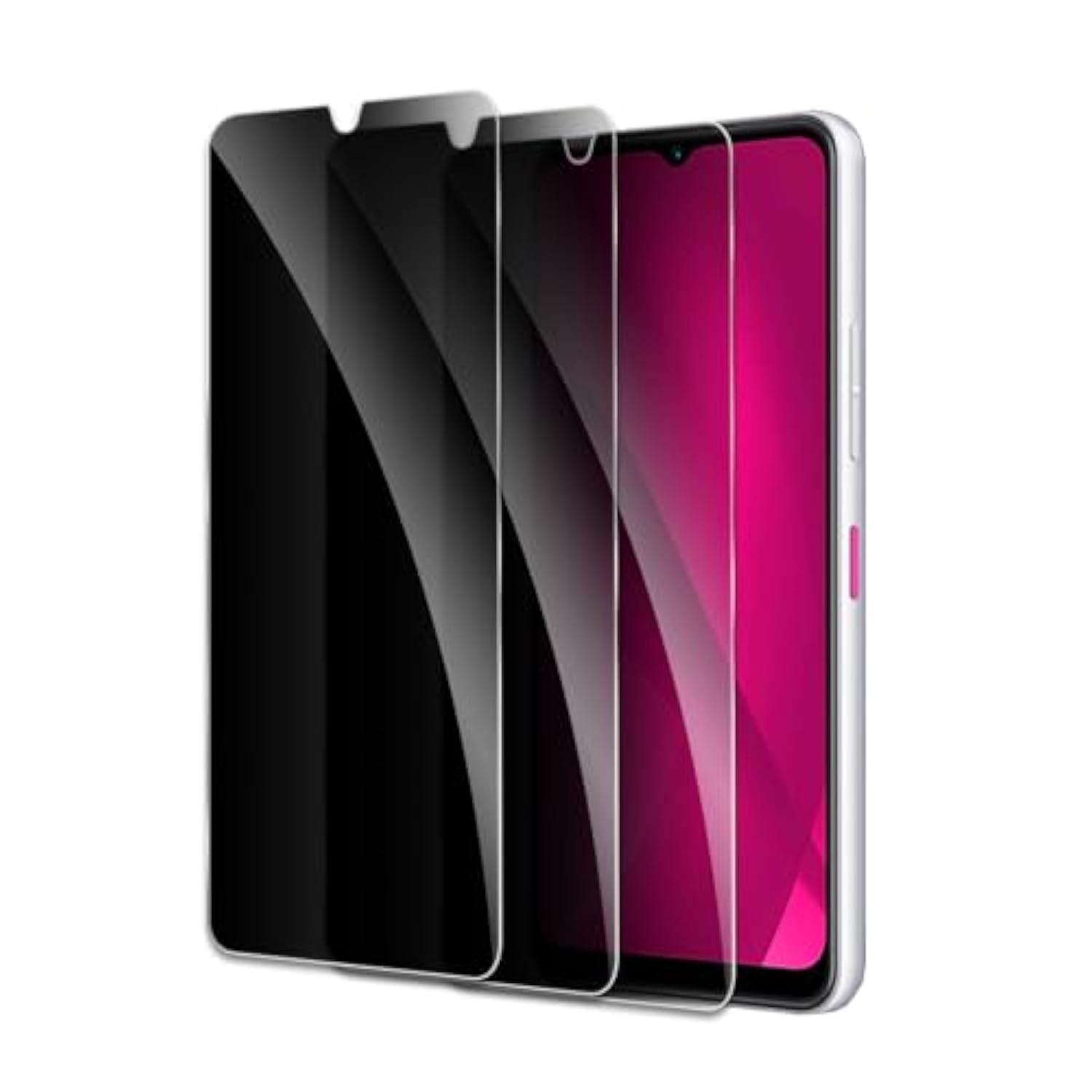 Privacy Screen Protector For T-Mobile Revvl 7, Shatterproof Tempered Glass Accessories, Anti Spy Tempered Glass Film, Case Friendly Ultra Resistant 9H Hardness Anti-Glare Hd Black -3 Pack