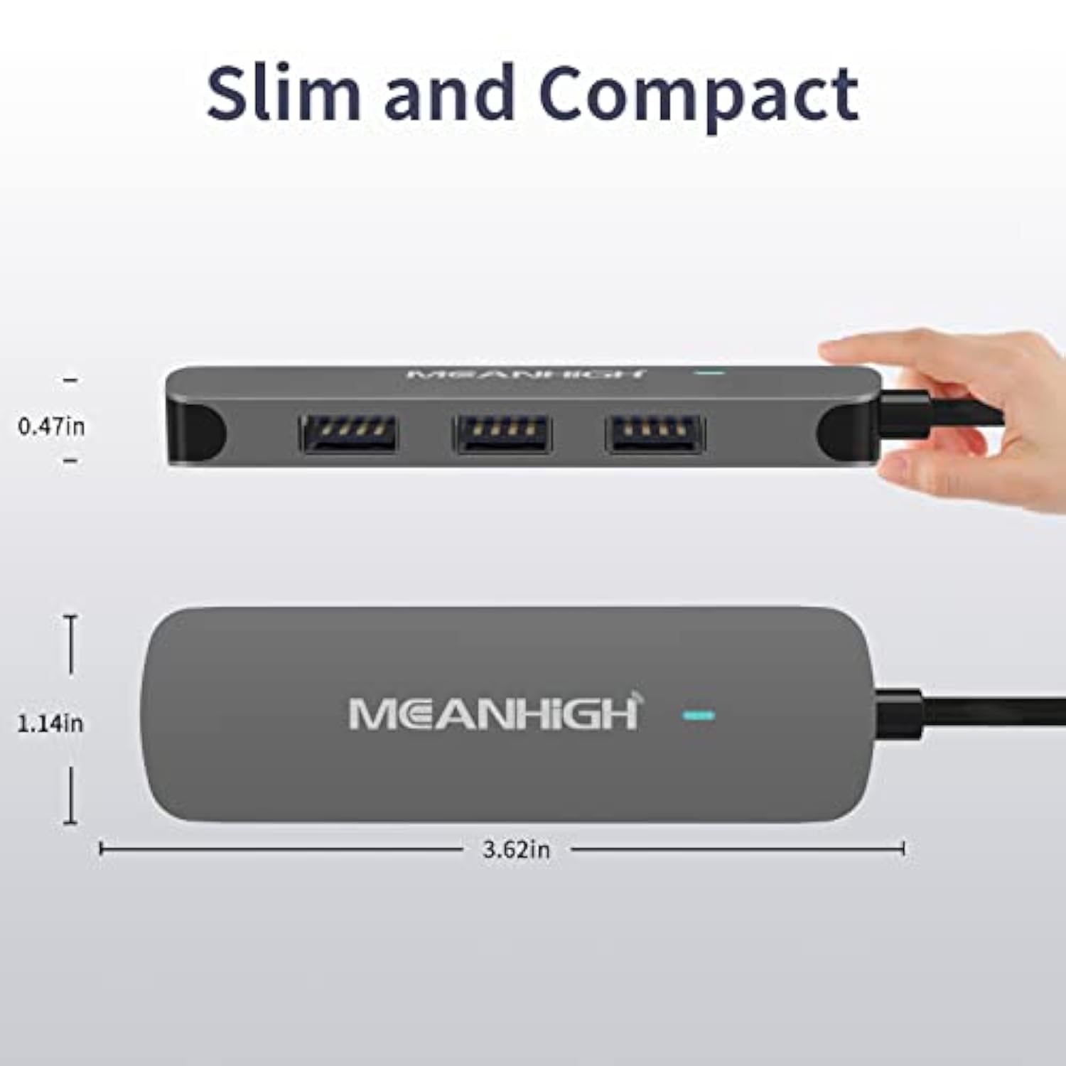 Usb Hub 4-Port Usb Hub For Laptop Usb 3.0, Usb 2.0 Multiple Usb Splitter Usb P