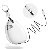 Portable Charger Power Bank 10000 Mah 65Cm Fast-Charging Retractable Cable Outdoor Wearable Battery Pack Usb-C Lightning For Iphone Smart Led Display For Hiking Camping Backpacking