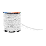 White Braid Trim With Elastic Button Loops - Button Elastic Loop For S