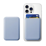 Magnetic Wallet For Iphone, Leather Magnetic Phone Wallet Mag Wallet Rfid, Magnetic Wallet 3 Card Holder For Iphone 15/14/13/12 Series, Purple
