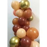Fall Boho Balloon Garland - Nude Tan Coffee Brown Gold Balloons Arch K