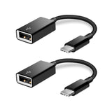 Usb C To Usb Adapter [2 Pack],Type-C Otg Cable Type C Male To Usb A Female Usb To Usbc-C Adapter Compatible With Macbook Pro/Air Ipad Pro 2022 2021 2020, Galaxy S23 S22 Ultra Note 10 S9 S8 (Black)