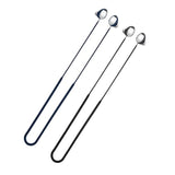 kwmobile Straps Compatible with Samsung Galaxy Buds2 Pro - 2X Silicone Holder for Wireless Earphones - Black/Dark Blue