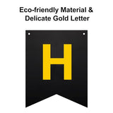 Happy Retirement Banner Black and Gold Retirement Party Decorations for Men Women Goodbye Office Farewell Going Away Party Decor Supplies