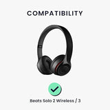 kwmobile Ear Pads Compatible with Beats Solo 2 Wireless/Solo 3 Wireless Earpads - 2X Replacement for Headphones - Beige