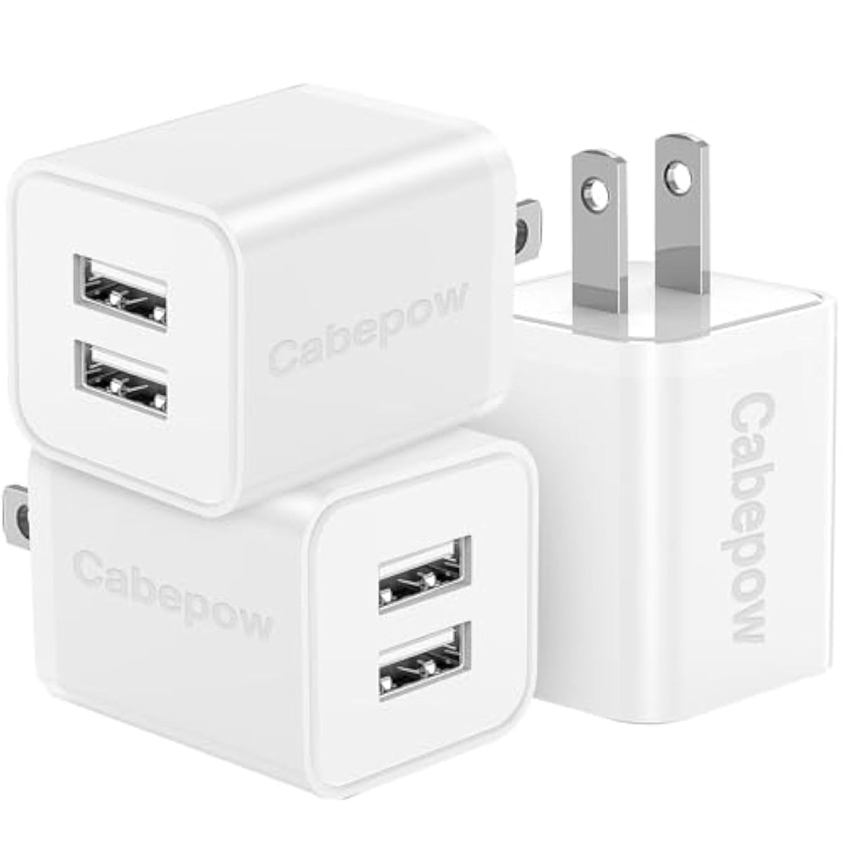 Usb Charger Block 5V 2.4A, Dual A Port Charging Blocks,Usb Wall Charger Plug Power Adapter Cube For Apple Iphone 16 15 14 13 12 11 Pro Max/Pro/Xr/8/7/6/Plus/X,Android-Etl Certified