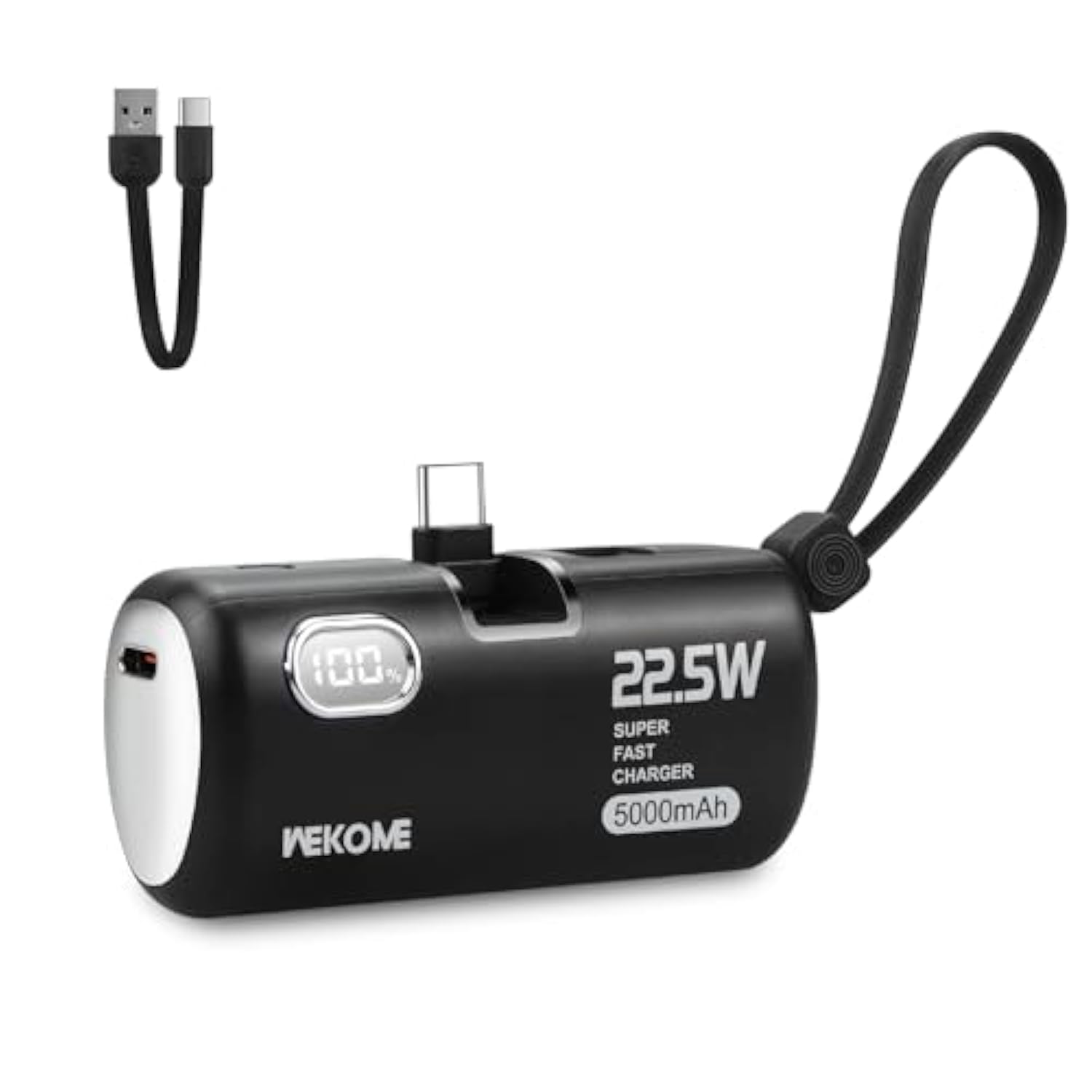 Mini Power Bank Portable Power Charger, Fast Charging 22.5W, 5000Mah Capacity With C Connector For All Smartphones, Travel Portable Charger Compatible For All Iphone 16/15/14/13/12/11 Android