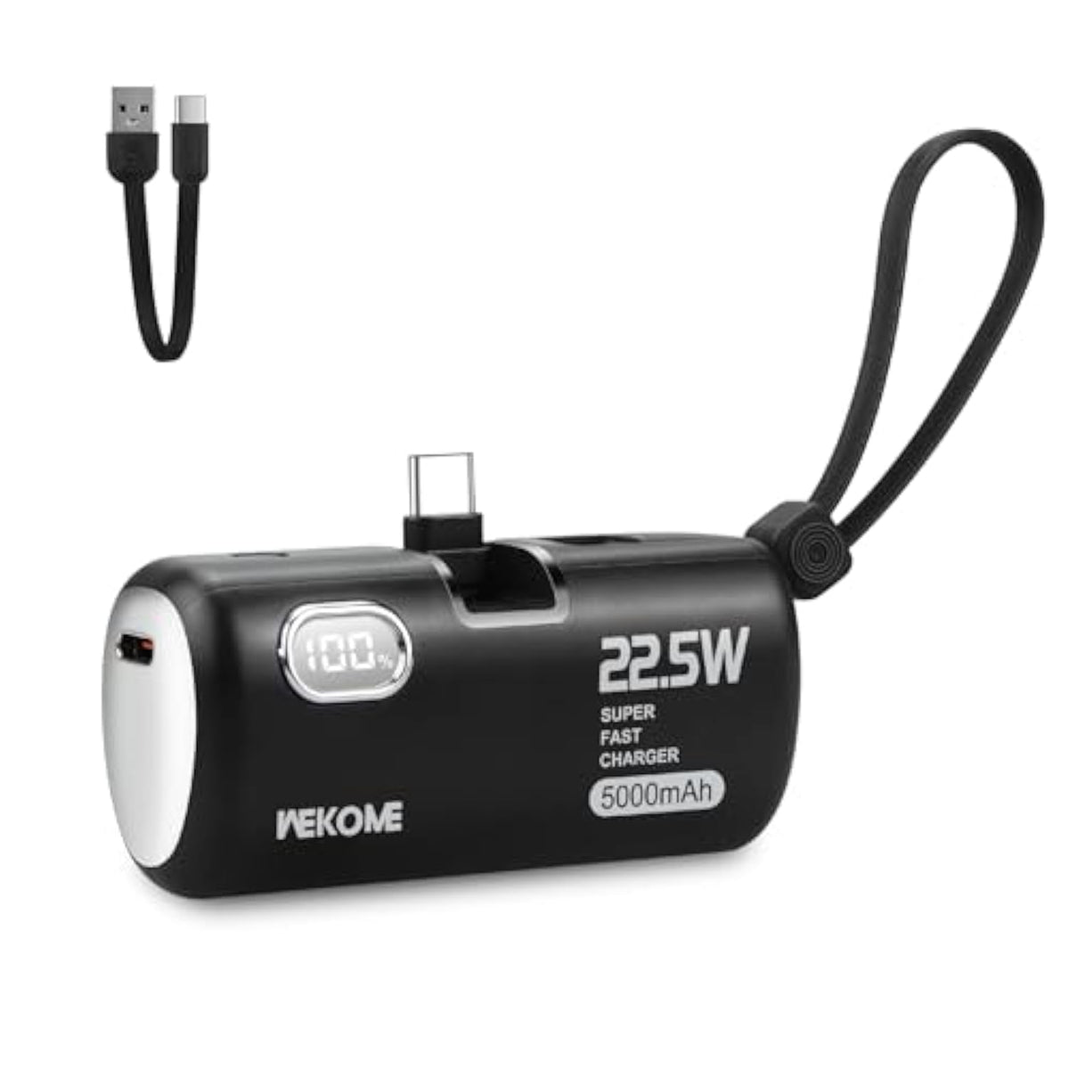 Mini Power Bank Portable Power Charger, Fast Charging 22.5W, 5000Mah Capacity With C Connector For All Smartphones, Travel Portable Charger Compatible For All Iphone 16/15/14/13/12/11 Android