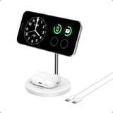Anker MagSafe Compatible MagGo Charger Stand, iPhone 17 Wireless Charger, 2-in-1 Charging Station, Qi2 Certified 15W Fast Charging, for iPhone