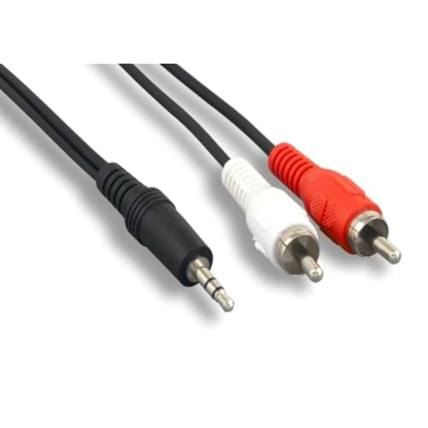 KENTEK 6 Feet Ft 3.5mm AUX Auxiliary Male to RCA RW Red White Male M/M Cable Cord Stereo Audio for PC Mac Audio Device MP3 Car Monitor