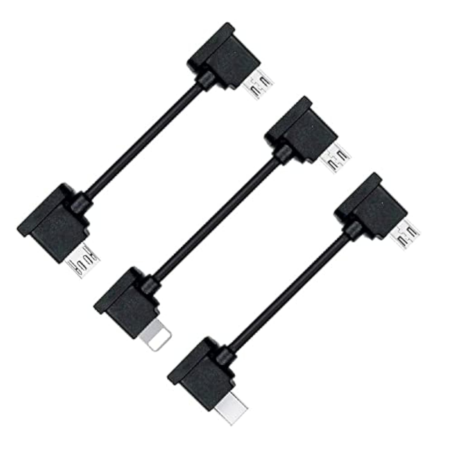 cablecc 3pcs/Set Remote Controller Data Cable Type-C & Micro & to Micro USB for Mavic Pro Platinum Mavic Park RC Accessories