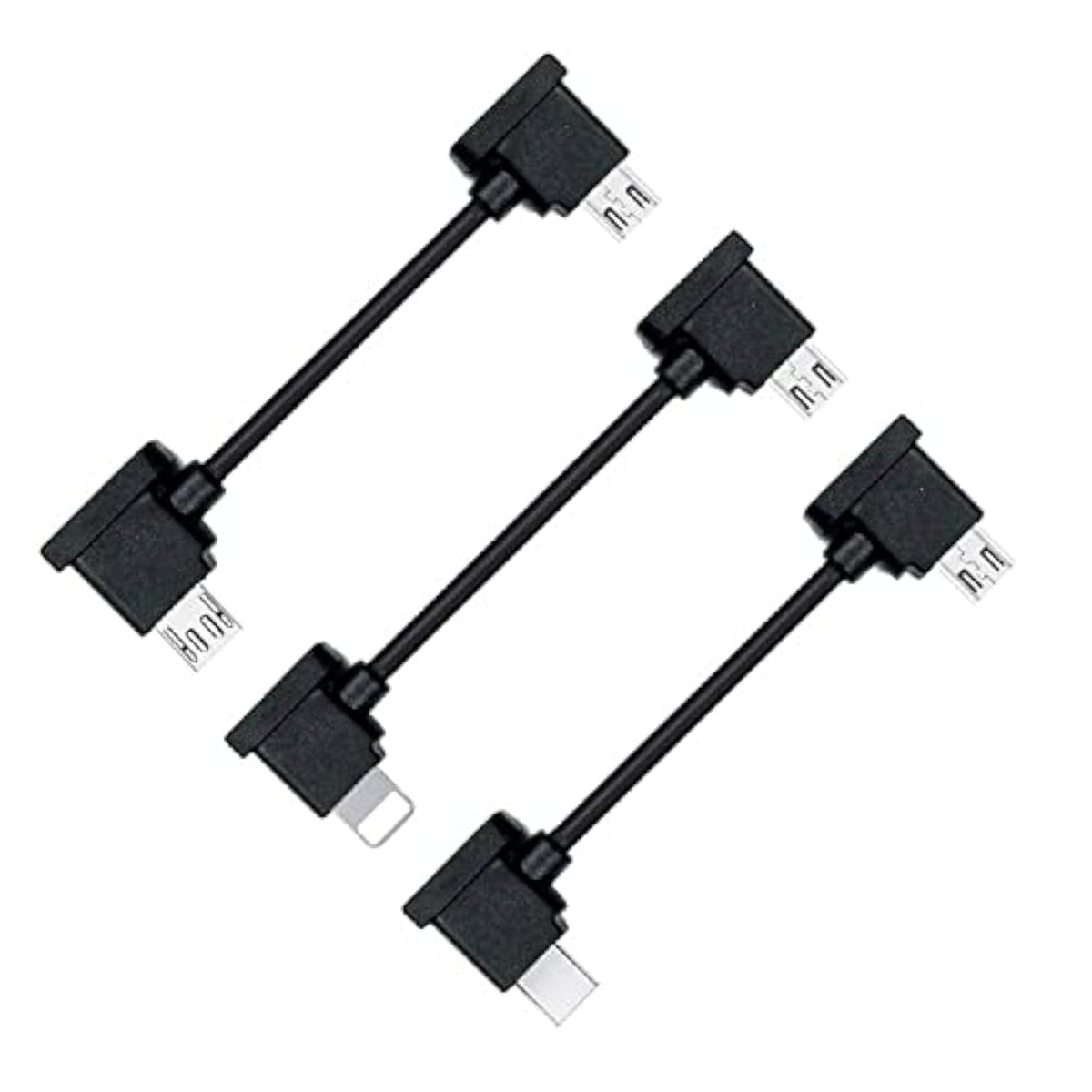 cablecc 3pcs/Set Remote Controller Data Cable Type-C & Micro & to Micro USB for Mavic Pro Platinum Mavic Park RC Accessories