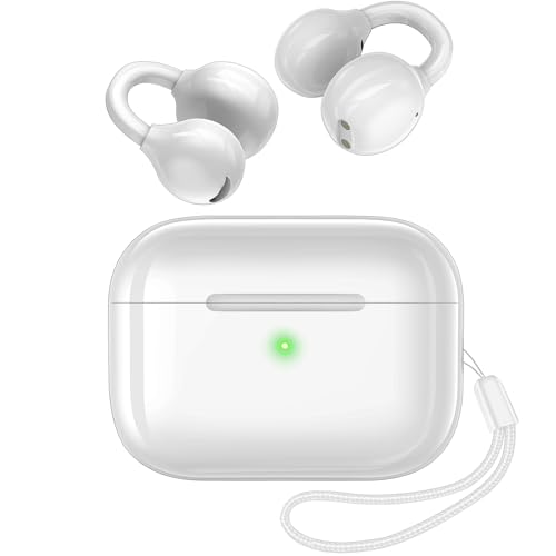 Wireless Open Ear Earbuds,Ultra Comfort Open Ear Clip Wireless Ear Buds, Lightweight Headphones, 30H Play, Bluetooth 6.0 Immersive Audio Earphones