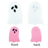 2 Pack White & Pink Ghost Garland, Felt Banner for Halloween Party Decor