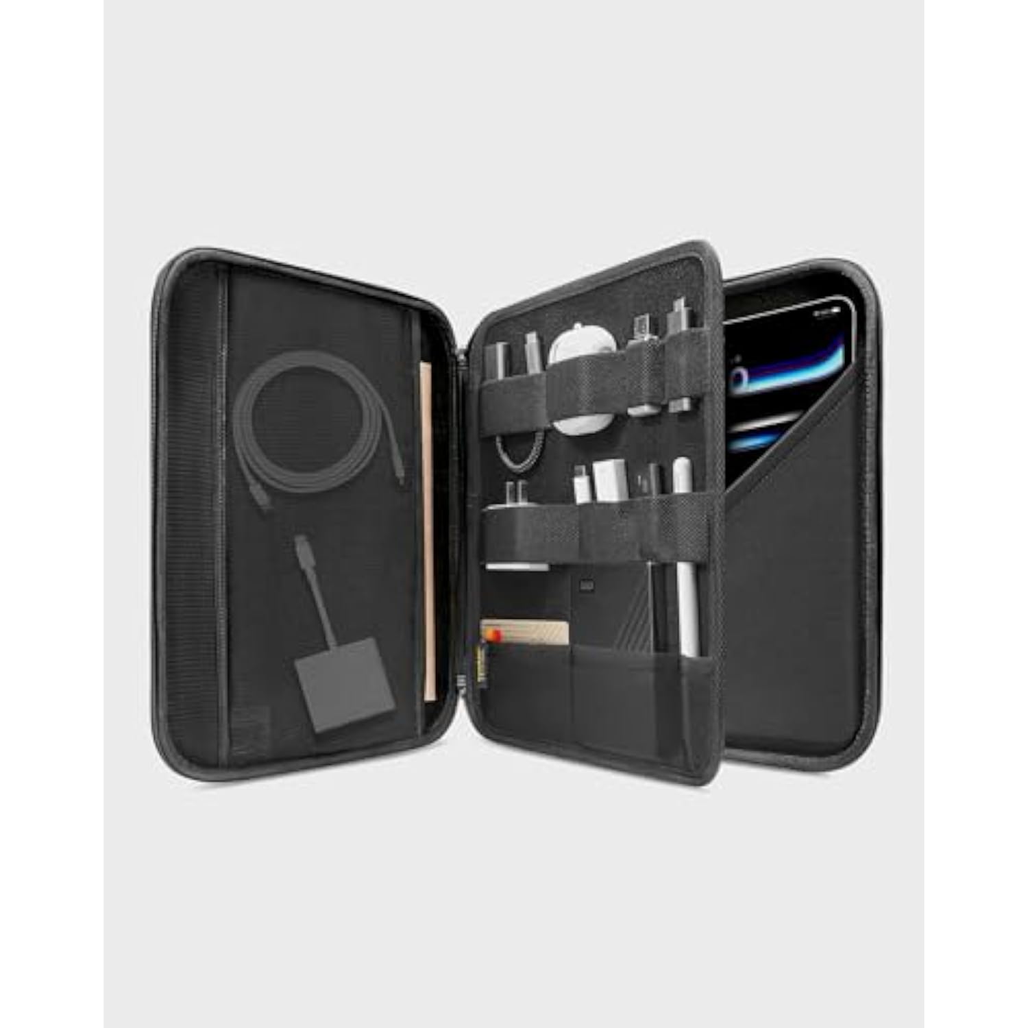 tomtoc Portfolio Case for 13 Inch iPad Pro M4 & iPad Air M3 2025/M2 2024, 12.9-in iPad Pro M2/M1, Protective Sleeve with Accessories Pocket, Carrying Storage Bag for Pencil Pro/Adapter/Magic Keyboard