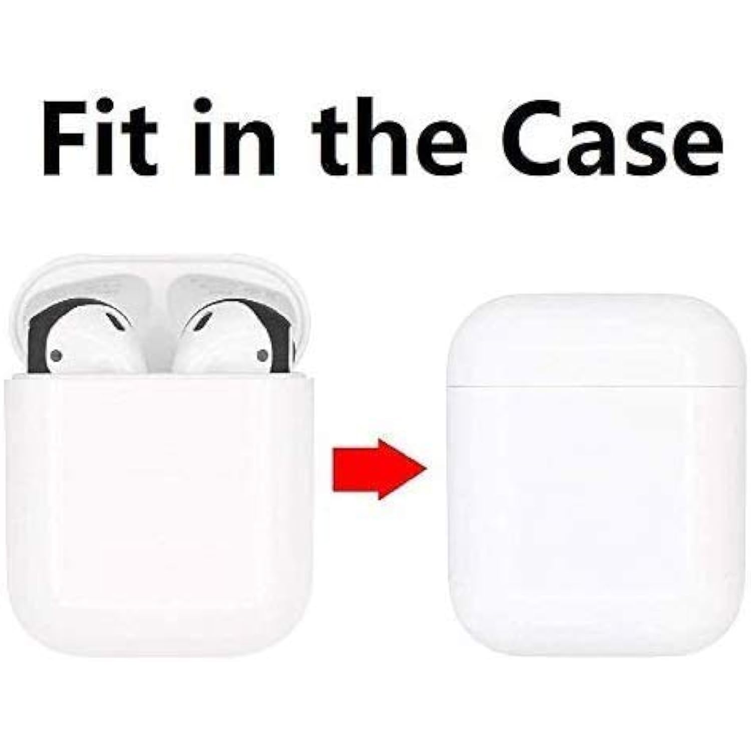 (Fit In Case)Silicone Eartips Skins And Covers Replacement Anti Slip Soft Eartips Compatible With Air Pods 1 & 2 Or Ear Pods Headphones/Earphones/Earbuds, White And Black 6 Pairs Wb6P