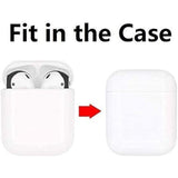 (Fit In Case)Silicone Eartips Skins And Covers Replacement Anti Slip Soft Eartips Compatible With Air Pods 1 & 2 Or Ear Pods Headphones/Earphones/Earbuds, White And Black 6 Pairs Wb6P