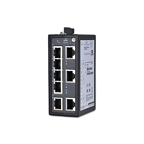 Inhand Networks Ise5008D 8-Port Gigabit Industrial Ethernet Switch, Unmanaged Hardened Network Switch, Din-Rail Mount, -40°F To 167°F, Fanless, Ul/Fcc Certified (Terminal Block Included)