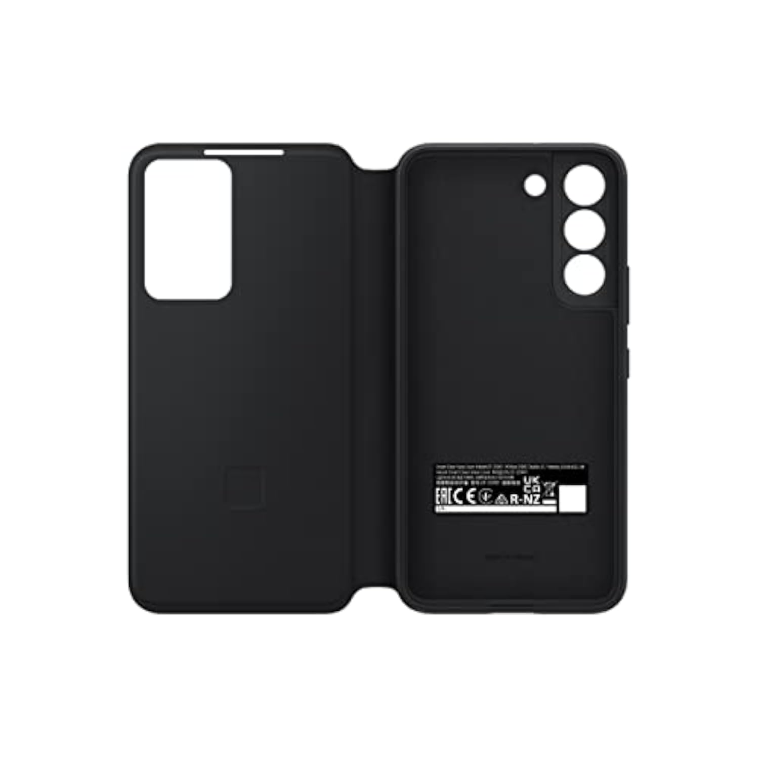 Samsung Galaxy S22 S-View Flip Cover, Protective Phone Case with Tap Control, Black, US Version