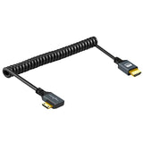 90° Degree Coiled Mini Hdmi To Hdmi Cable, Right Angled Mini Hdmi To Hdmi Coil