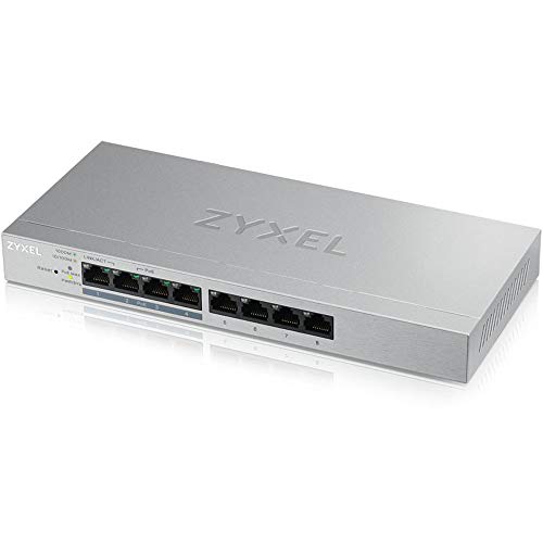 8-Port Gigabit Ethernet Web Managed Poe+ Switch | 4X Poe+ @60W | Vlan Support | Metal Case | Desktop Or Wall-Mount | Fanless | Qos | Ethernet Splitter [Gs1200-8Hpv2]