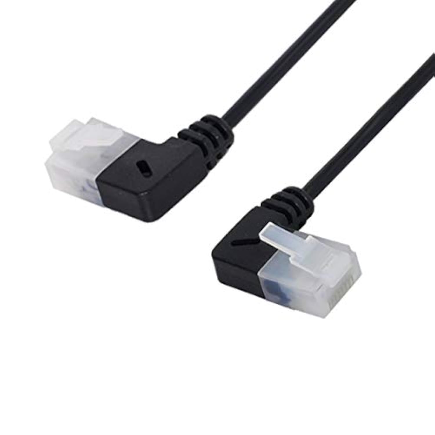 Cablecc Ultra Slim Cat6 Ethernet Cable Rj45 Left To Right Angled 25Cm Utp Netw