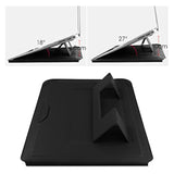 14 Inch Laptop Sleeve Case Leather Bag With Stand Compatible With Mac Pro 14 2021/Asus Vivobook 14/Hp Pavilion X360/Ideapad 14/Dell Hp Asus Acer Huawei Matebook 14'' Pc, Black