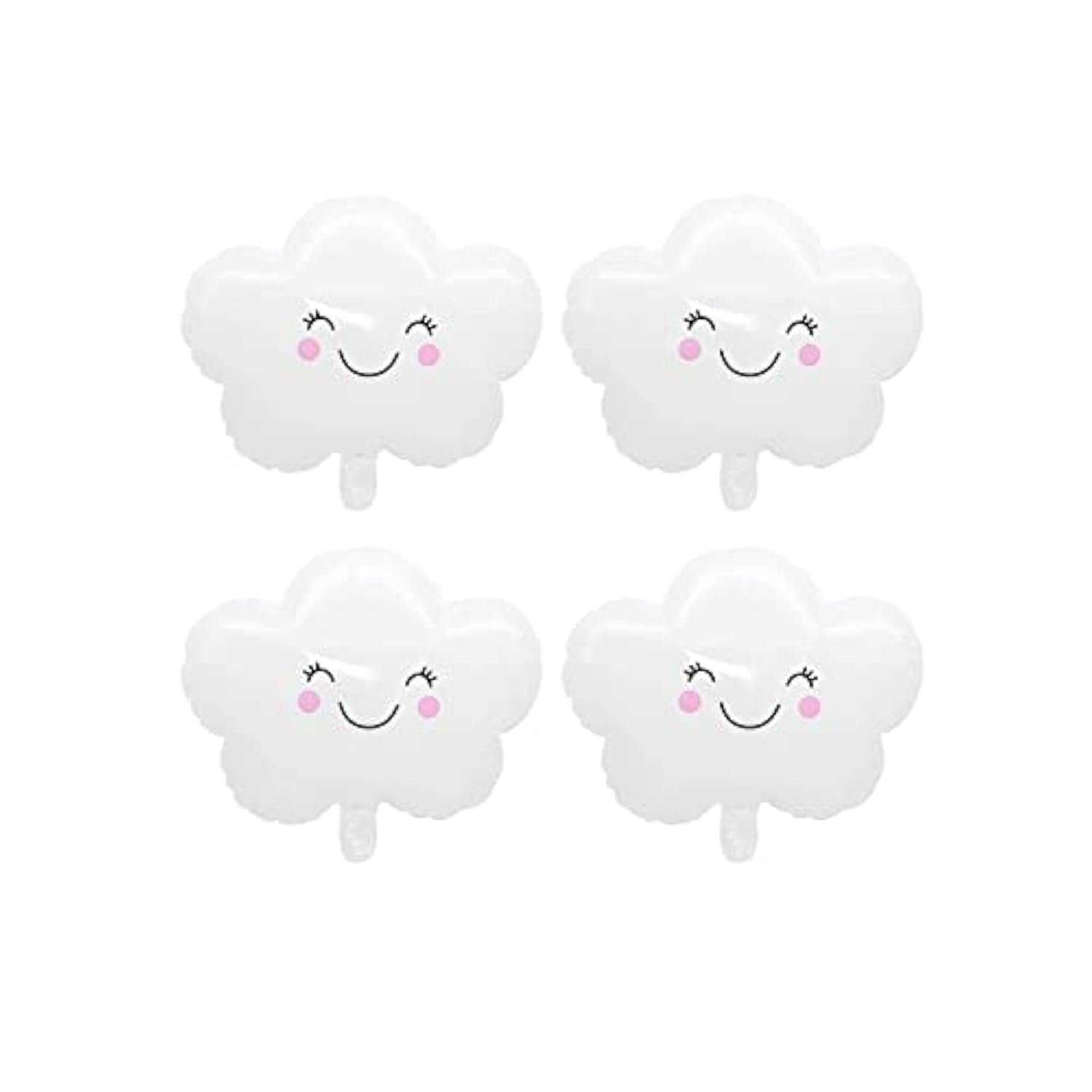 8Pcs White Cloud Balloons 18In Mylar Foil Cloud Baby Shower Birthday Wedding