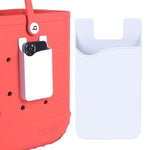 Phone Holder For Bogg Bag, Accessories For Beach Tote, Universal Hard Abs Plastic Phone Case Holder Accessories Compatible With L/Xl Simple Modern And Bogg Bag Xl/Baby (White)